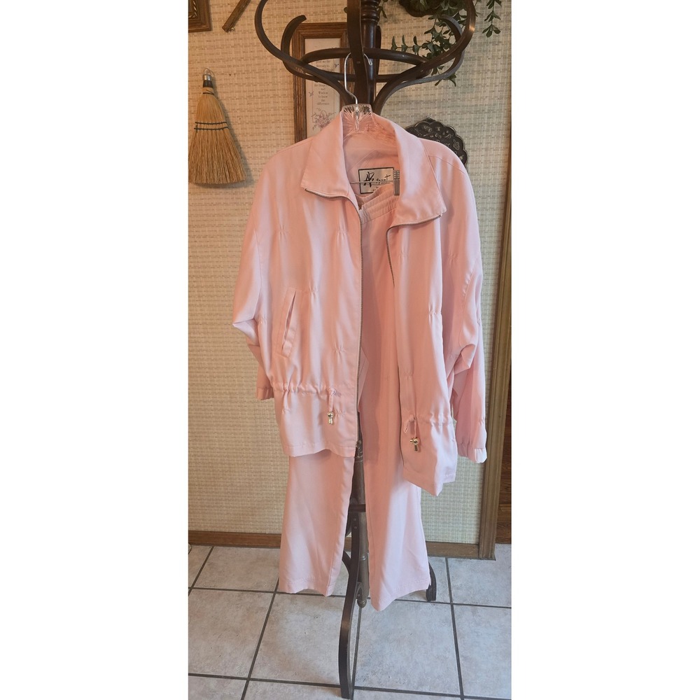 AB Sport by Numina Pink Tracksuit Set Jacket and Pants Size Medium Vintage Style